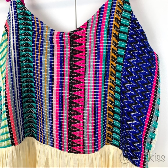 A&B Dress Multi Color Embroidered Pompom Dress - Picture 9 of 13